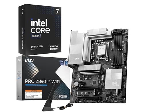 MICRO CENTER CPU�}�U�[�{�[�h�R���{ - Intel Core Ultra 7 270K Plus 24�R�A�A�ő�5.5GHz�f�X�N�g�b�v�v���Z�b�T�AMSI Pro Z890-P WiFi LGA 1851 ATX�}�U�[�{�[�h�t���B