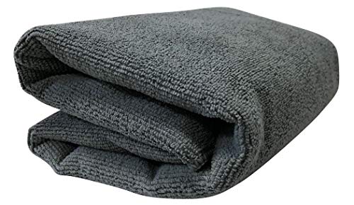 TARO WORKS 洗車タオル マイクロファイバー ふき取り 磨き上げクロス 業務用 大判 灰1枚