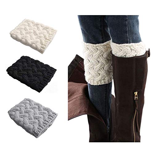 Kaariss Womens Short Boots Socks Crochet Knitted Boot Cuffs Leg Warmers Socks (Style B) #TOP3
