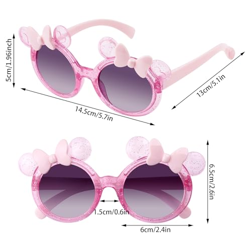 3 Pairs Kids Sunglasses Girls Cute Pink Cat Glasses Heart UV Protection Eyewear Outside Beach Sunglasses2