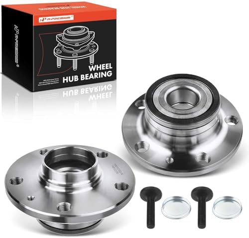 A-Premium 2 x Rear Wheel Bearing and Hub Assembly Compatible with Audi Volkswagen - 2005-2022 - Q3, TT, Beetle, CC, EOS, Golf, GTI, Jetta, Passat, Tiguan