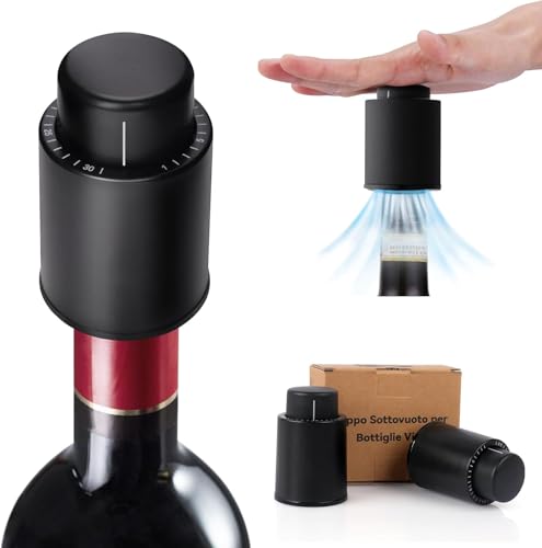 Gimars 2 Pcs Tapón de Vino de Vacío con Indicador de Fecha Reutilizable para Botellas de Vino,Almacenamiento de Vino,Regalo para Amantes del Vino