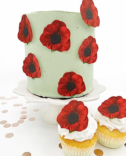 Sugar Robot Edible Poppy Flowers - Set of 20 Edible Flowers