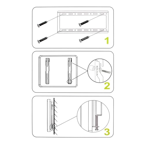 Support mural TV rétractable avec niveau d'alignement pour cadre TV HD