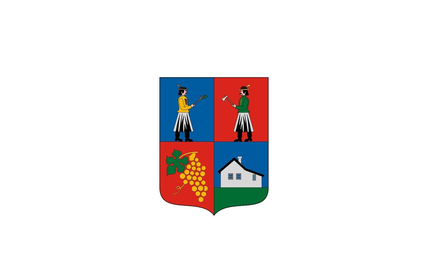 Drapeau Large Csemő de qualité supérieure aux finitions héraldiques