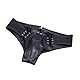 BROWOL Herren Keuschheitsgürtel Echt Leder für Männer String Bondage SM Fetisch SM Fesseln Einstellbar Bandages U-konvexer Slip