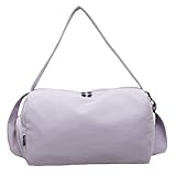 [LeafIn] ジムバッグ 旅行バッグ レディース メンズ 大容量 軽量 大きめ 3WAY 荷物収納 女性 男女兼用 おしゃれ 横型 丈夫 斜め掛け 出張 旅行用 肩掛け ポータブル632 (632, パープル)