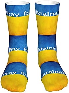 883 Compression Socks Pray For Ukraine Sports Socks Breathable Crew Socks Comfort Calf Socks For Hiking Trekking Walking 40cm