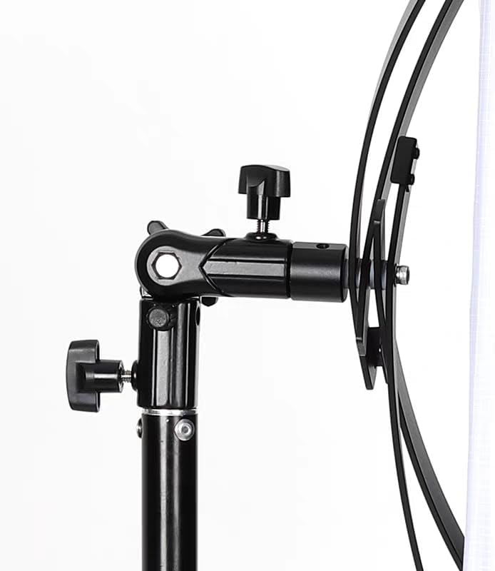 180° Swivel Light Stand Adapter, 5/8" to 5/8" Receiver with 1/4" Screw, Heavy Duty Metal Studio Bracket for LED Video Light, Flash Speedlite, Softbox & Monitor, Articulating Joint Mount.