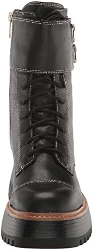 Vince Camuto Women's Footwear Women's Monchia Double Buckle Combat Boot, Black, 6 | Image 1