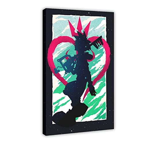PICQXS 60X90cm Sin Marco Pintura de la Obra de Arte de la Lona Kingdom Hearts Clave decoración...