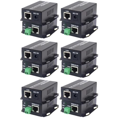 ISTOVO 12X Convertidor de Ethernet sobre Par - Extensor de Ethernet sobre Cable Telefónico, Amplificador de Red LAN RJ45