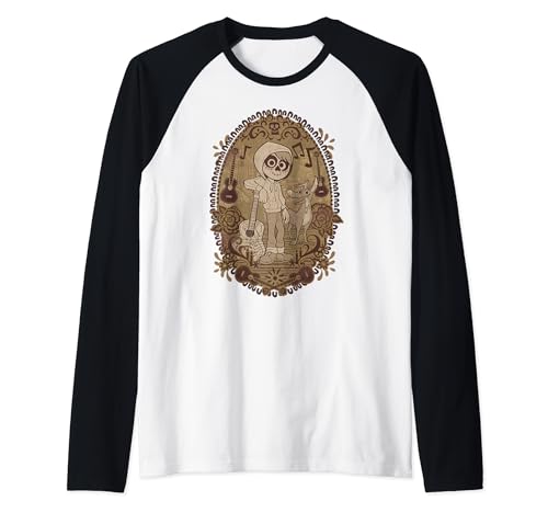 T-shirt Disney Pixar Coco Miguel l'esprit de la musique et des souvenirs de famille en raglan