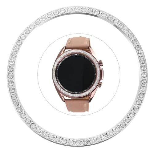 Image of UKCOCO Compatible for Samsung Watch 3 Watch Bezel Diamond Adhesive Bezel Ring Cover Anti Scratch Protection Cover Accessory 45mm 41mm
