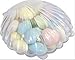 12 Medium Plastic Shell Candy Boxes Favors Clear Blue