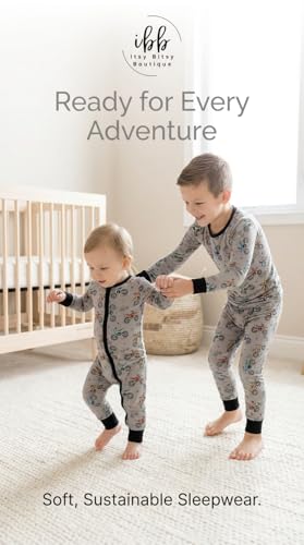Image of ITSY BITSY BOUTIQUE Viscose Bamboo Baby Pajamas - Boys and Girls Footie Sleeper Convertible 2-Way Zipper Sleeper