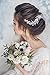 Produktbild Edary Braut Blume Hochzeit Haar Rebe Silber Strass Stirnband Perle Hochzeit Haarschmuck Kristall Braut Kopfschmuck für Frauen und Mädchen