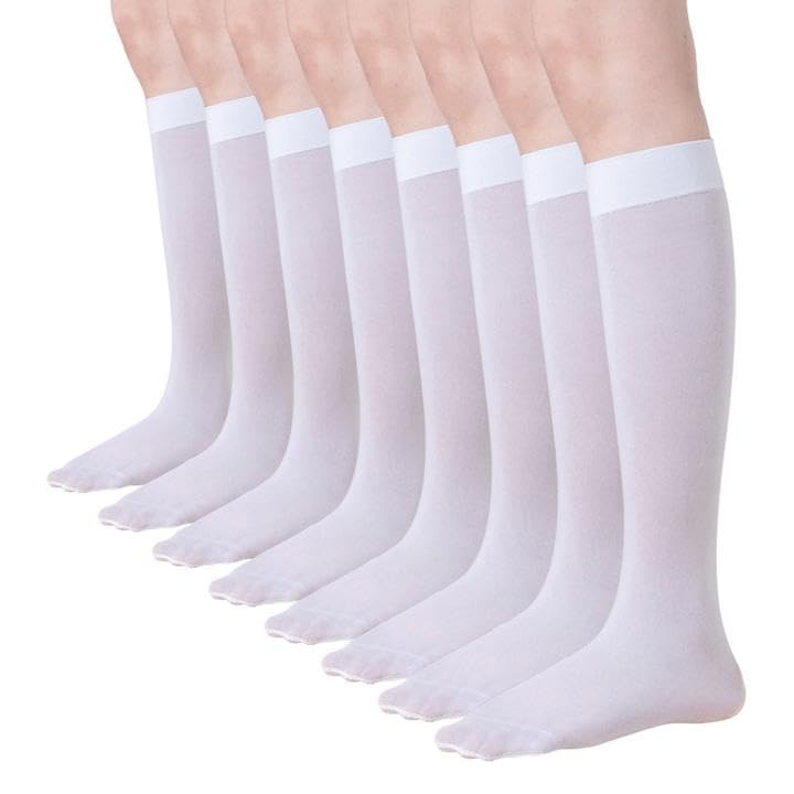 Image of Lady's Sheer Knee High Stockings Daily Pantyhose Hosiery Socks with Energizing Support for Women 15.7 inch