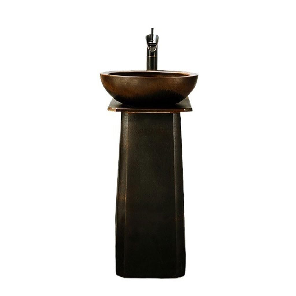 Aertsdfgt A Vessel Sink Retro Wash Basin Outdoor Column Courtyard Balcony Floor-Standing Bathroom Rt