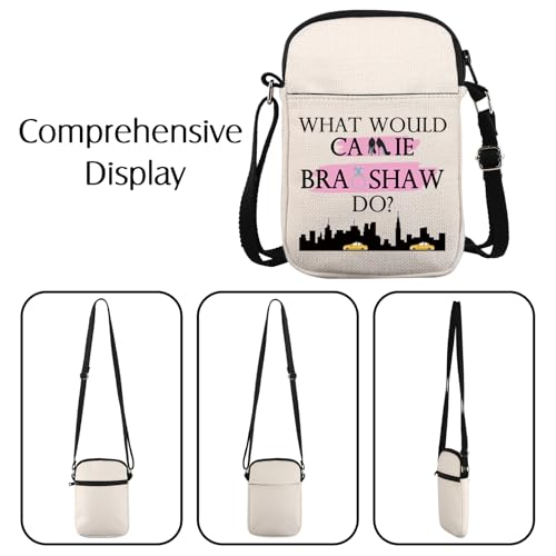 Romantic Comedies TV Series Inspired Gift What Would Carrie Bradshaw Do Crossbody Bag Carrie Bradshaw Fan Merch (What Would Car-rie C Bag)2