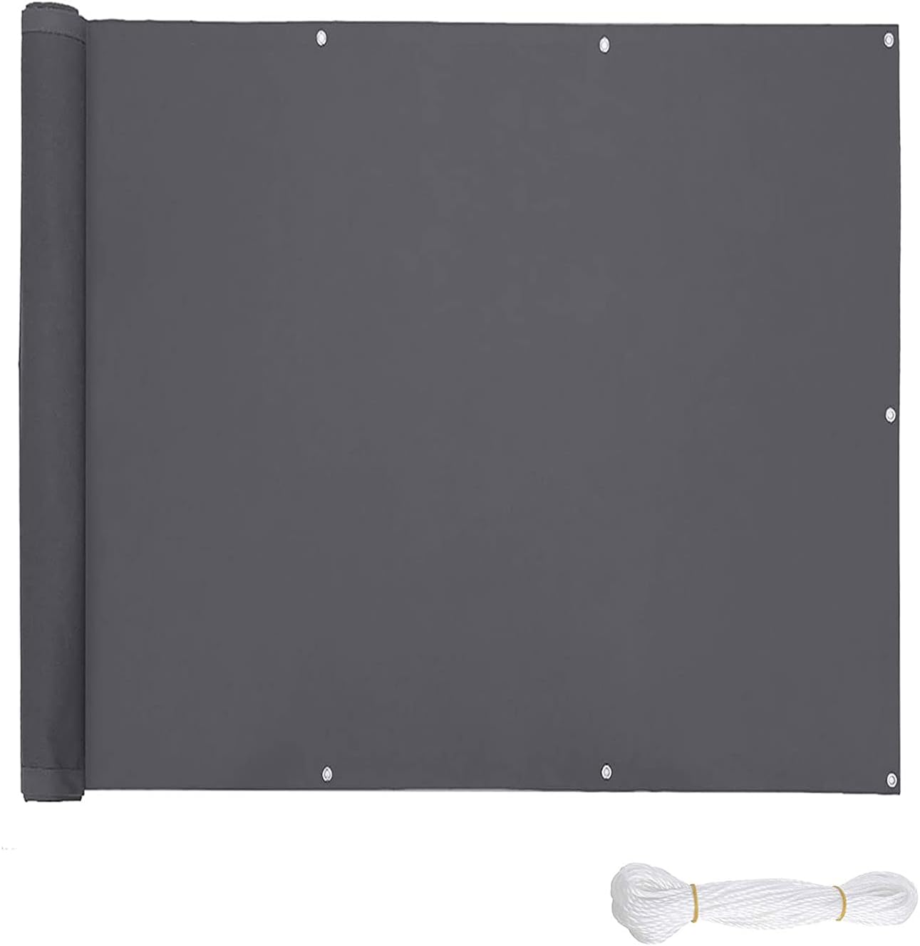 Waterproof 1.1x5.5m Patio Cover - UV & Wind Protection for Outdoor Pools & Gardens, Includes Eyelets, Ropes & Ties - Durable Taupe Shade Canopy