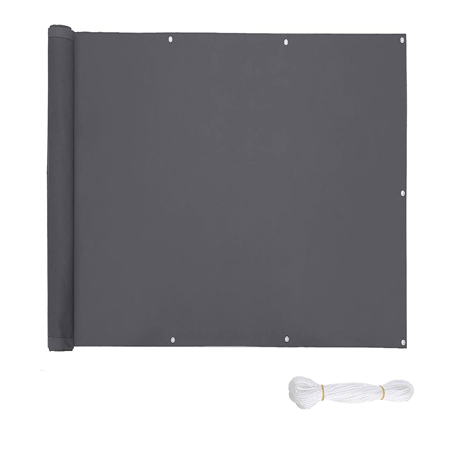 Housse de balcon imperméable gris foncé 1,4x8,5 m pour protection de terrasse