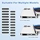 Mezrkuwr 8-teiliges Set USB C Staubschutzstecker Anwendbar auf iPhone 15 Serie, USB C Anschlussabdeckung, Telefon-Lautsprecherabdeckung, Telefon-Ladeanschluss-Reiniger