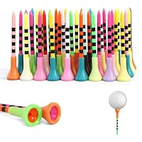 GFUEIGJ 60 Stück Golf Tees Kunststoff 83mm Golf Tees Plastik Golf Zubehör für Abschlag und Übungs, Geschenk für Golfer oder Familie