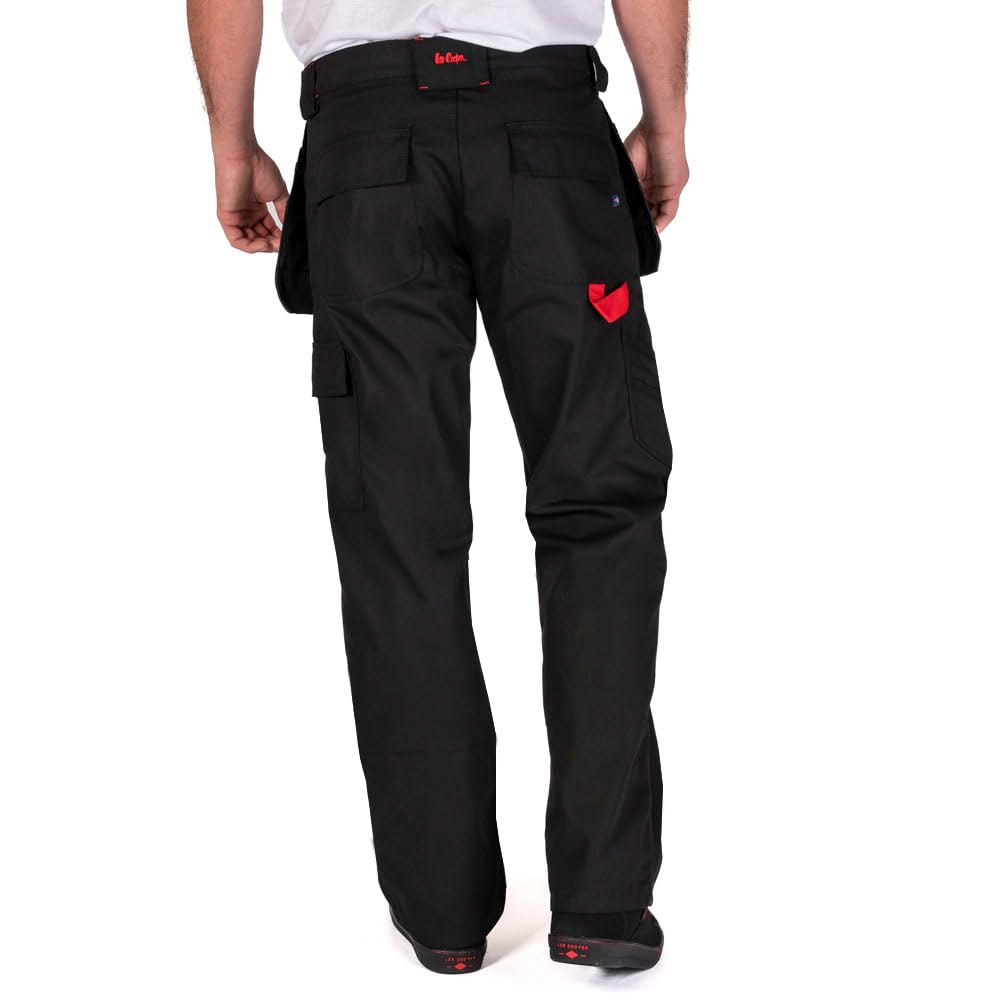 Lee Cooper Workwear LCPNT216 Uomo Multi Tasca con Tasche per Ginocchiere Fondina Fissa Lavoro Cargo Pantaloni