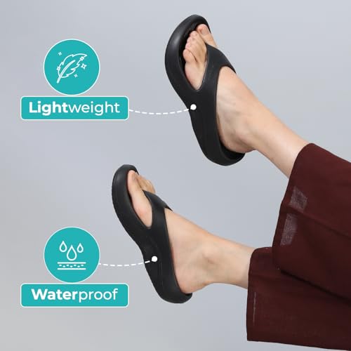 Image of YOHO PILO Slippers for Women | Lightweight & Waterproof Monsoon Footwear | Stylish & Comfortable Chhapal | Soft Orthopedic Flip-Flops, Daily Use Bathroom Slippers
