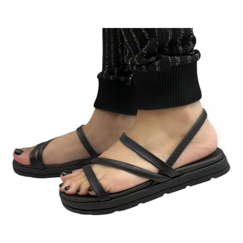 Sandalia Moleca 5460.104 Papete Casual Elastico Flatform Feminino