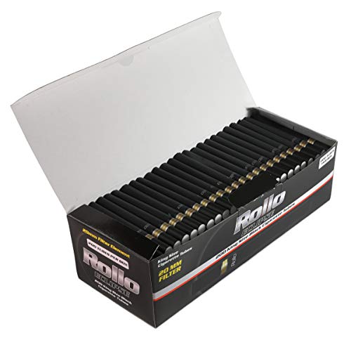 Rollo Eclipse Black Cigarette Tubes King Size 84mm Box of 200 | Black Paper with Acetate Filter