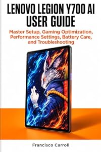 LENOVO LEGION Y700 AI USER GUIDE: Master Setup, Gaming Optimization, Performance Settings, Battery Care, and Troubleshooting (English Edition)