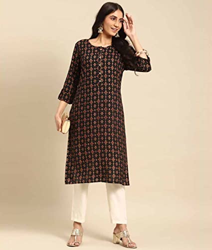 Image of rangita Women Rayon Solid Ankle Length Straight Pant