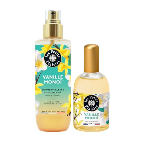 Les Petits Plaisirs - Lot Brume parfumée vanille monoï pailletée + Eau de toilette Vanille...