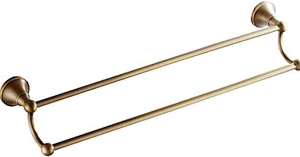 Bathroom Shelves Towel Bar Antique Brass 1Pc Double Wall Mount Modern Wall Towel Rack