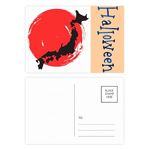 Cartes postales japonaises art déco Halloween pour invitations créatives et loisirs créatifs