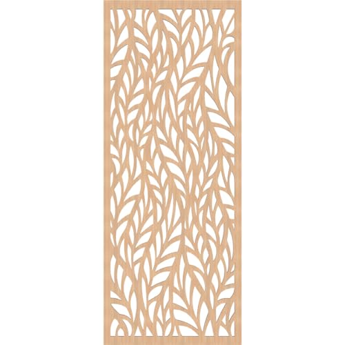 Image of Ortonville Decorative Pierced Fretwork Wood Wall Panels, 21 3 /8 inchW x 54 3 /8 inchH x 3 /8 inchT, Hickory