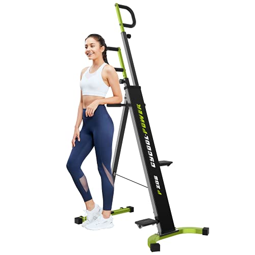 cycool Vertical Climber Foldable Climbing Machine with LCD Monitor Sturdy Step Fitness Machines Combines Muscle Toning + Aerobic Exercise for Full Body Workout,220LBS Weight Capacity Sturdy (Green) cycool Vertical Climber Foldable Climbing Machine with LCD Monitor Sturdy Step Fitness Machines Combines Muscle Toning + Aerobic Exercise for Full Body Workout,220LBS Weight Capacity Sturdy (Green)