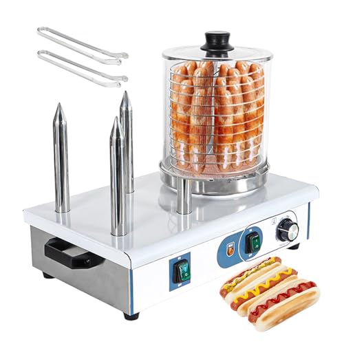 XNYXLPP Macchina per la Cottura di Hot Dog elettrica, griglia per Salsicce, con Temperatura Regolabile, recipiente di Calore Rimovibile, per ristoranti