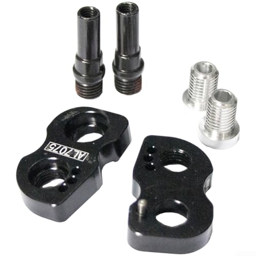 V Brake Extender Adapter for Folding Bicycle, M10 Brake Post Riser for 10mm Mounting Hole, Brake Extenders for Wheel Size Conversion 14" to 16" 18"(Black)