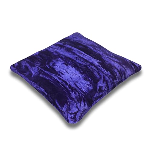 Resonant Energies 6.5 Inch Square Blue Purple Crushed Velvet Tiara & Crown Display Pillow Stand, TPV55M
