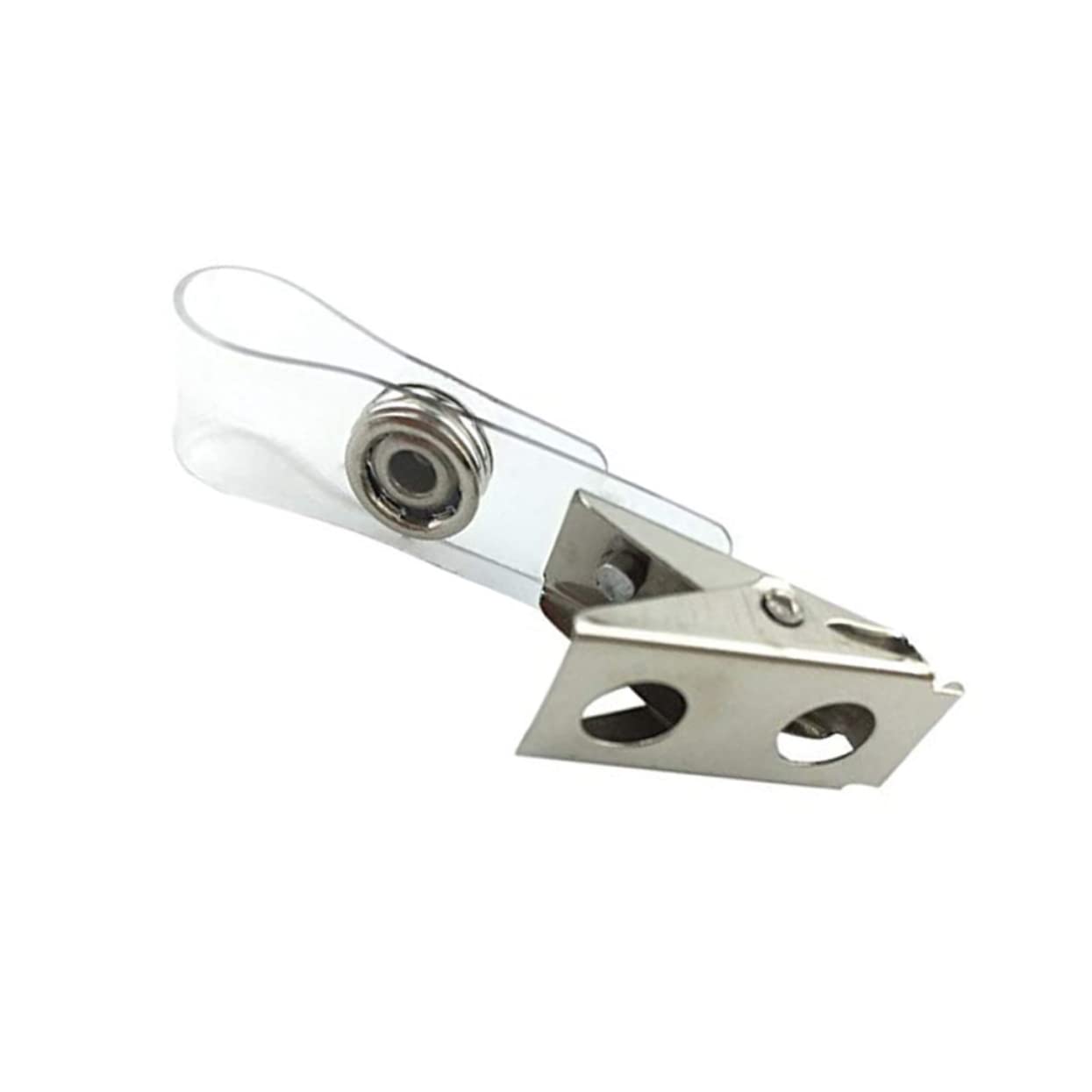 Happyyami 150 piezas Clips de Metal Transparente PVC para Tarjetas de Identificación para Eventos Oficinas y Seguridad