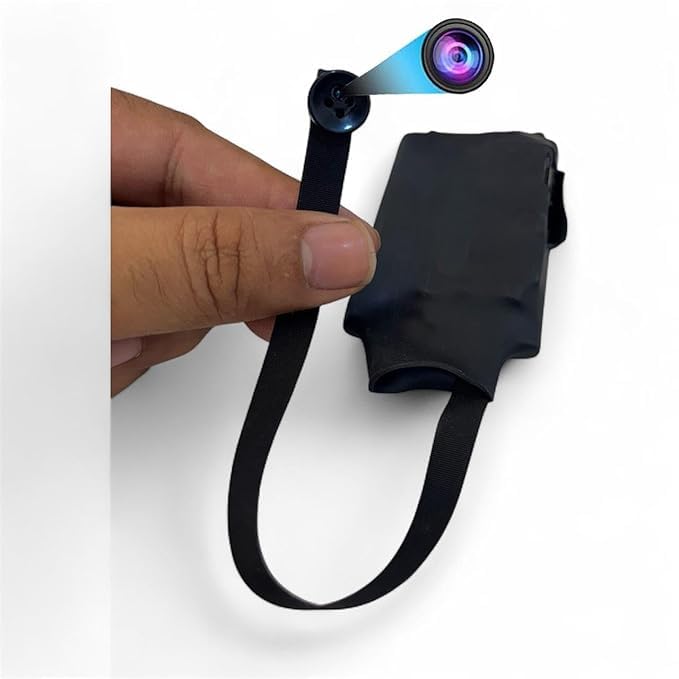 MuskOng 4K Mini WiFi Security Camera | Button Style Indoor Camera | Works with & Without WiFi | Motion Detection | SD Card Support up to 128GB | Mobile App View