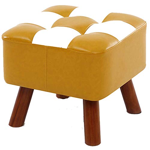 Taburete para zapatos de piel sintética sofá mesa de centro y reposapiés 4