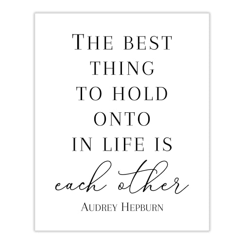 Audrey Hepburn Quote Word Wall Art 11x14 Black & White