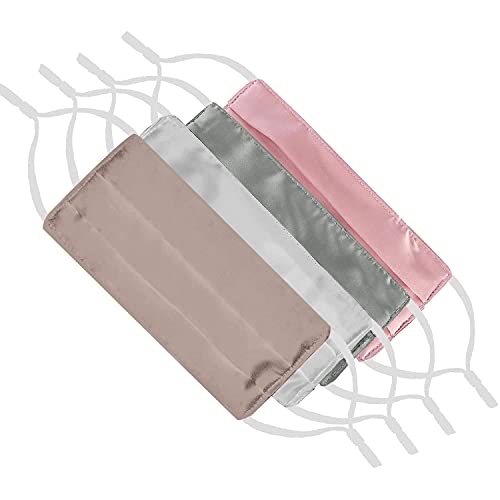 Pink Silk Satin Face Mask Cute Breathable Fashion Men Women Cloth Adult Reusable Designer Fabric Adjustable Cubre Bocas Tapa Paraâ€‚Mascarillas Tela Para DiseÃ±o Washable Lightweight Gold White Grey