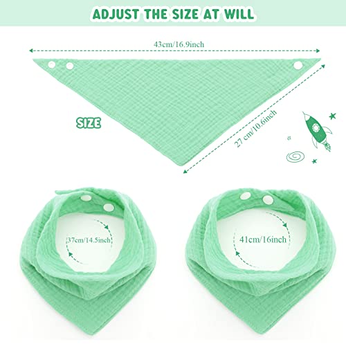 Aixmeet 10 Pack Muslin Baby Bibs, Absorbent Baby Bandana Drool Bibs, Solid Colors Set For Teething And Drooling, Stylish Unisex Bibs, Soft Teething Bibs For Infants, Easy To Wash, Easy To Put On #TOP1
