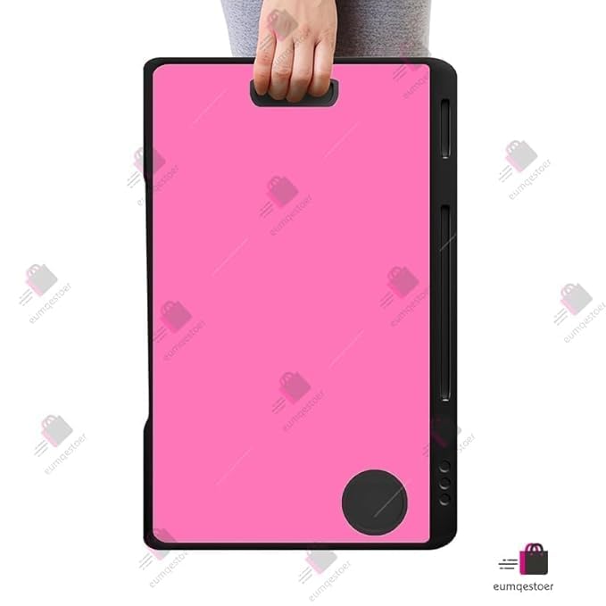 Image of Foldable Wooden Mini Laptop Table for Bed, Study Table with Drawer, Mobile Holder(COTTED Pink)