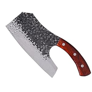 Keukenmessen 5.5 inch Cleaver 7Cr17 Gesmede roestvrijstalen 8 inch Chef-slager hakken van vlees snijden (Color : Meat cleaver)